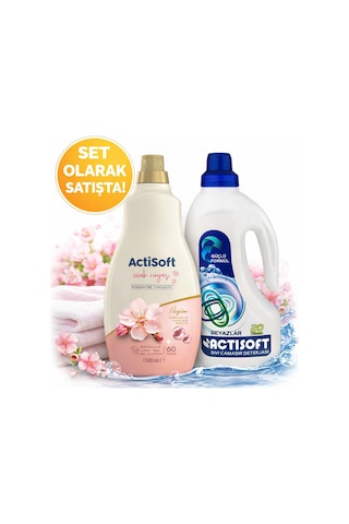Sıvı Çamaşır Deterjanı Beyaz Ve Çiçek Rüyası Yumuşatıcı Set 1500 + 1500 Ml.
