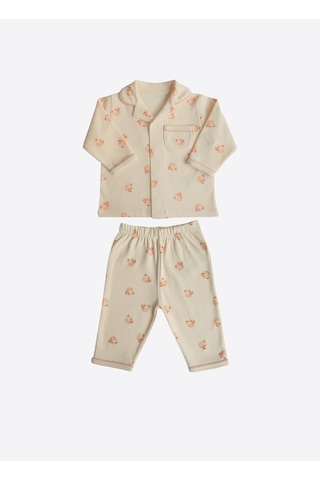 Kitikate Organik Kate 2'li Pijama Takımı Natural KREM