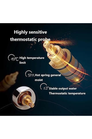 Duş Bataryası İçin Değiştirilebilir Termostatik Kartuşlu Pirinç Tamir Takımı