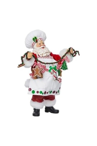 Kurt Adler Fabriche Noel Şefi Noel Baba Heykelcik, 30,5 Cm