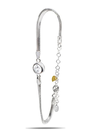 Brezza Lusso Jewelry Raund Diamond Special Lusso Kadın Gümüş Bileklik