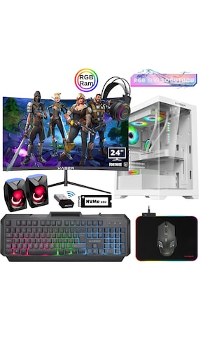 Xaser XSR894 i7-12700F 16 GB 512 GB M.2 NVMe SSD 6 GB RTX3050 23.8" Free Dos Masaüstü Oyuncu Bilgisayarı