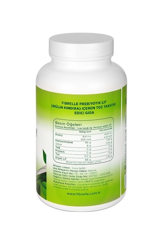 Fibrelle İnülin Prebiyotik Lif Plastik Ambalaj 250 G