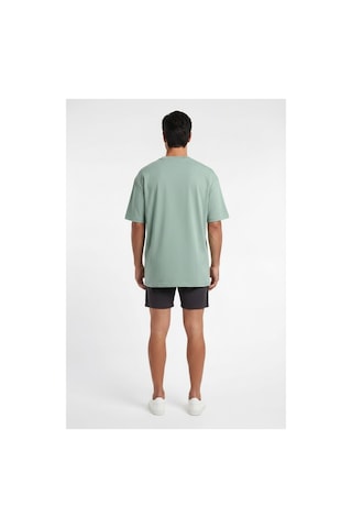 Lixa Basic Turkuaz Erkek Oversize T-shirt 141107 Siyah