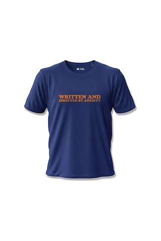 North Whiskers Written And Directed By Anxiety Yazılı Baskılı Lacivert Unisex %100 Pamuk T-shirt Lacivert - 875723374 Lacivert - 875723374 Lacivert