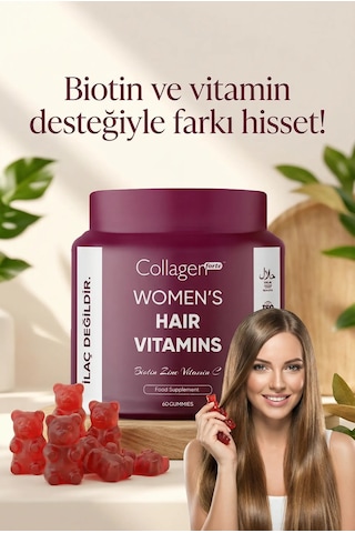 Collagen Forte Gummy Women S Hair Vitamins 60 Tablet