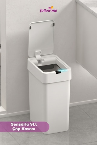 Slim Sensörlü Çöp Kovası 9 Litre