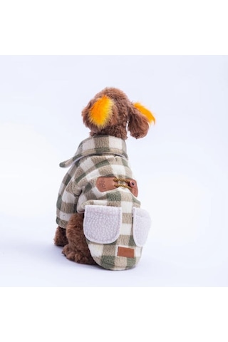 Pawstar Yeşil Chicago Checks Küçük Irk Köpek Pofuduk Ceket