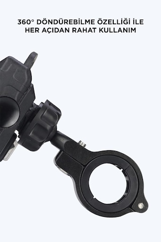 Motor Ve Bisiklet Telefon Tutucu Jx-044 Siyah Siyah