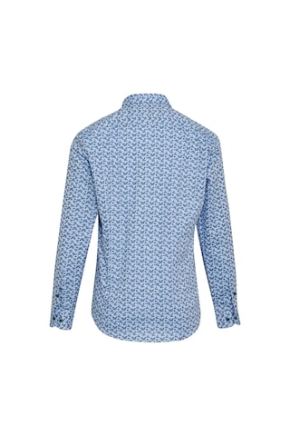 Hatemoğlu Mavi Desenli Modern Fit Pamuklu Gömlek Mavi (529974876) Mavi