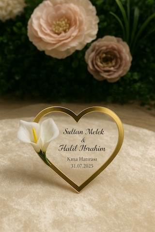 Uv Baskı Pleksi Magnet Söz, Nişan, Nikah, Düğün, Kına 10 Adet Ekru