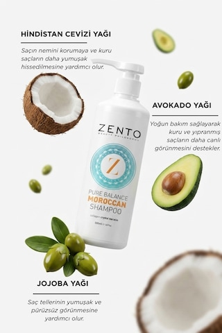 Zento Moroccan Onarıcı Nem Veren Saç Bakım Şampuan 500 ML