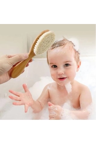 Keçi Kılı Organik Bebek Banyo Tarağı