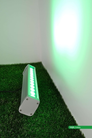 ACK LED Wallwasher Yeşil Işık 12W 338mm Yeşil