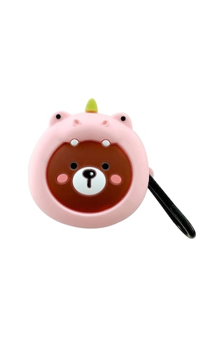 Caseonn Samsung Uyumlu Galaxy Buds Core Kılıf Karakter Figürlü Ayı Pembe