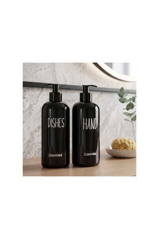 Homea Hands Dishes Sabunluk Siyah Renk Şık Ve Modern Mutfak & Banyo Sabunluk, Sıvı Sabunluk