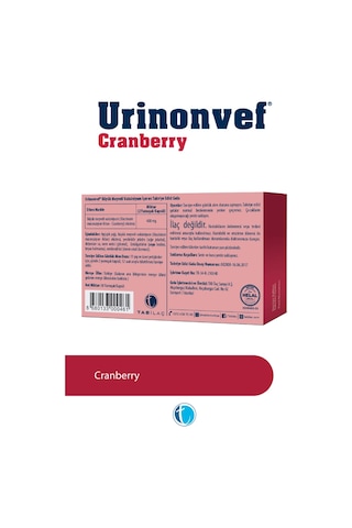 Urinonvef Cranberry 30 Kapsül