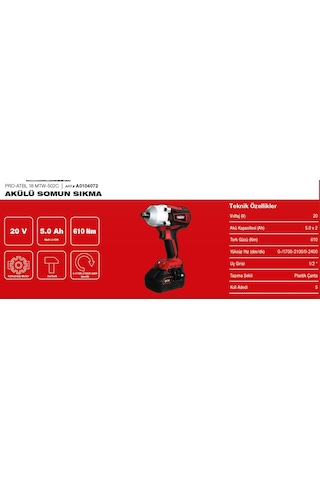 Attlas Pro-ATBL 18 MTW-502C Akülü Somun Sıkma Makinesi - A0104072