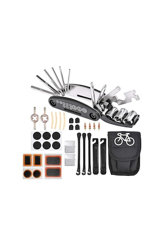 Suntek 16 In 1 Çok Fonksiyonlu Bisiklet Tamir Alet Kiti Bisiklet Siyah