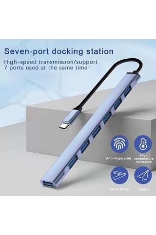 Pc Bilgisayarlar İçin Çoklu 7 Portlu Yüksek Hızlı 5 Gbps Ayırıcı