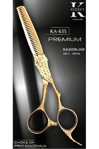 Kioski Profesyonel Premium Lüks Ara Efile Makas 440-c 6 Numara Ka-635