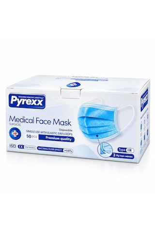 Medikal 50pcs Siyah Cerrahi Yüz Maskesi 5691