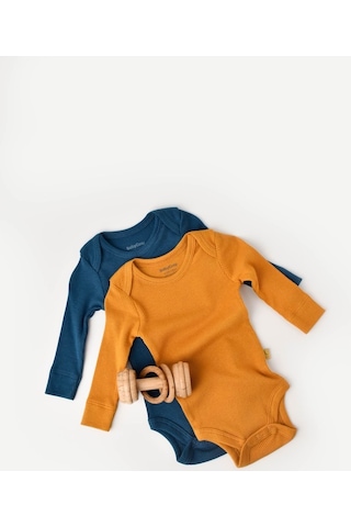 Rebebe Babycosy Modal 2 Li Uzun Kollu Bebek Badi - Bebek Body - Csym1131 (544732292) Mavi - Safran