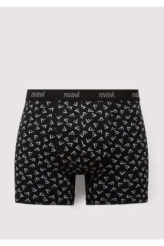 Mavi - 3lü Siyah Baskılı Boxer 0912225-900 Siyah