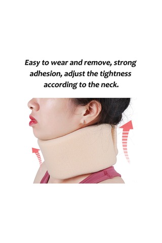 Vkemall Erkek Kadınlar İçin Sponge Pamuk Adjustable Boyun Tutucu, Sürücü Ofis Ev Kullanıma Uygun, Boyun Desteği Ve Stabilizasyon Sağlar, Kahverengi, L Beden