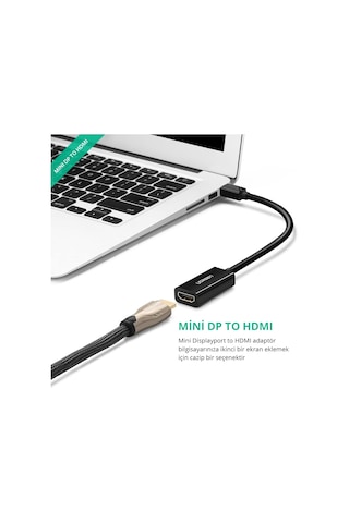 Ugreen Mini Displayport Hdmı Dönüştürücü Adaptör Siyah, 10461