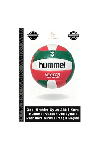 Özel Üretim Oyun Aktif Kurs Hummel Vector Volleyball Standart Kırmızı-yeşil-beyaz Çok Renkli