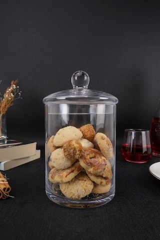 Digithome Tekli Cam Kapaklı Erzak Saklama Kabı Kavanoz Şeffaf 20,5 Cm Kv.sln.002 C1-1-288