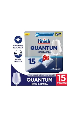Finish Quantum Hepsi Bir Arada Bulaşık Makinesi Deterjanı 15 Tablet