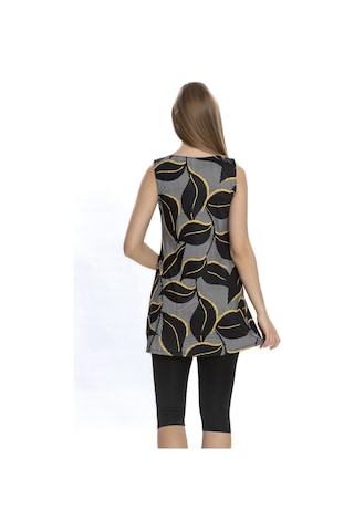 Sıfır Kol Taytlı Yarı Kapalı Mayo 152-506 Siyah Siyah