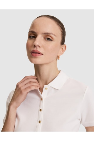Pierre Cardin Kadın Beyaz Tişört Basic 50325456-vr013