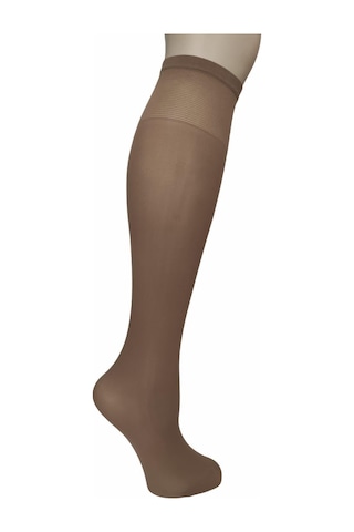 3'lü Set Diz Altı Kalın Ten Göstermeyen Kadın Masaj Çorap-bronz Bronz