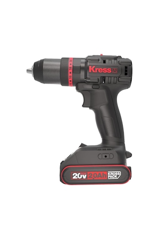 Kress KUC30.1 20V/2.0AH Li-ion 60NM Çift Akülü Profesyonel Şarjlı Darbeli Matkap