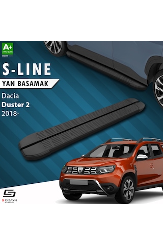 S-dizayn Dacia Duster 2 S-line Siyah Yan Basamak 183 Cm 2018-2023 A+ Kalite