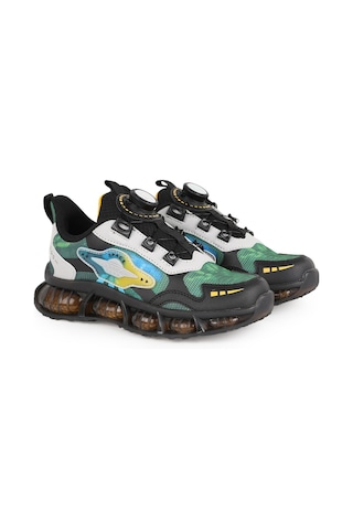 Pepino Erkek Çocuk Spor Ayakkabı Çevirmeli Döner Kilit Mekanizmalı Space Ufo Desenli Işıklı Kapsül Taban Sneaker 2237 Syh-yşl-sarı