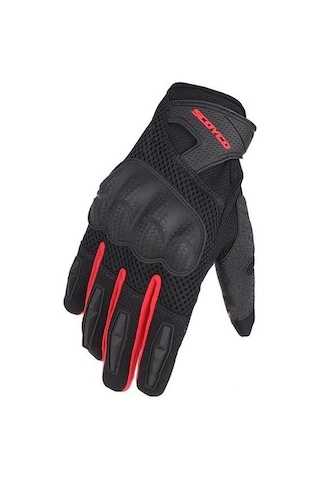 Scoyco Mc58 Yazlık Korumalı Eldiven (Kırmızı-Siyah) (472718086)