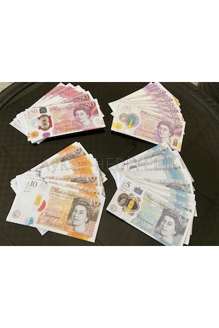 200 ADET KARMA 5-10-20-50 STERLİN BANKNOT POUND PARA GEÇERSİZ