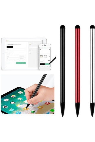 Cbtx Pürüzsüz Yazma Fonksiyonlu Dokunmatik Ekran Stylus Kalem 2 Adet Gümüş