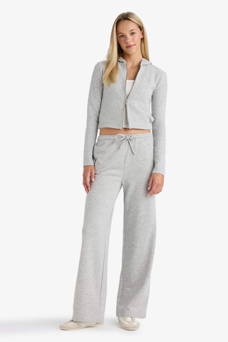 Defacto - Straight Fit Beli Bağcıklı Basıc Eşofman Altı D6667AX24WN Gri