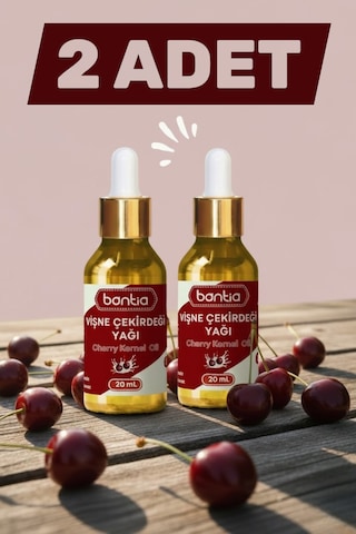 Vişne Çekirdeği Yağı 2x20 Ml %100 Saf Soğuk Sıkım-cilt & Saç Bakımı Ve Doğal Desteği 40 ML