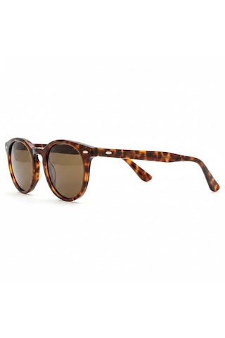 Vintage Yuvarlak Tortoise Güneş Gözlüğü Unisex Retro Tasarım Uv400 Koruma Açık Kahverengi