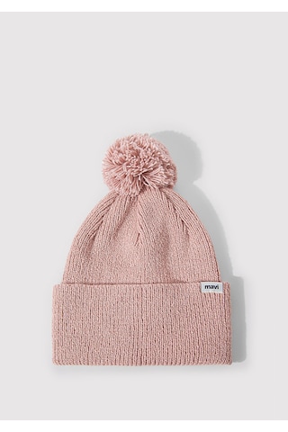 Mavi - Ponponlu Pembe Bere 1912689-71003 Pembe