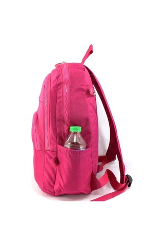 Krinkıl Su Geçirmez Kumaş Büyük Boy Unisex Laptop Okul Seyahat Günlük Sırt Çantası Pembe
