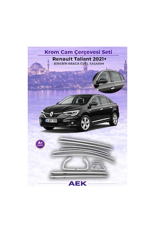 Renault Taliant 2021+ Araca Özel Krom Cam Çerçevesi A+