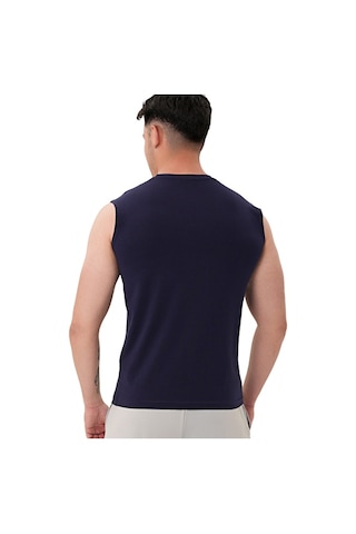 Musclecloth Training Kolsuz T-shirt İndigo Mavi