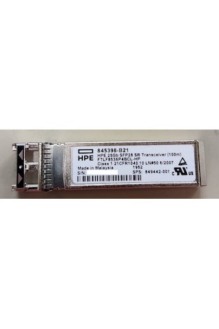 845398-b21 Hpe 25gb Sfp28 Sr 100m Transceiver 845398-b21 Hpe 25gb Sfp28 Sr 100m Transceiver